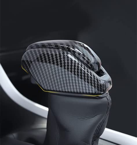 for Toyota RAV4 2023-2019 Gear Shift Knob Cover Carbon Fiber Grain Interior Protective Gear Shift Trim for Toyota Highlander 2023-2020 - color: Gear Shift Knob Cover