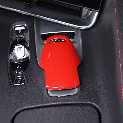 Daeiclru Car Gear Shift Knob Head Cover Compatible with Corvette C8 Z06 Z51 2020-2023, ABS Drive Mode Switch Knob Cover, C8 Accessories (Red)