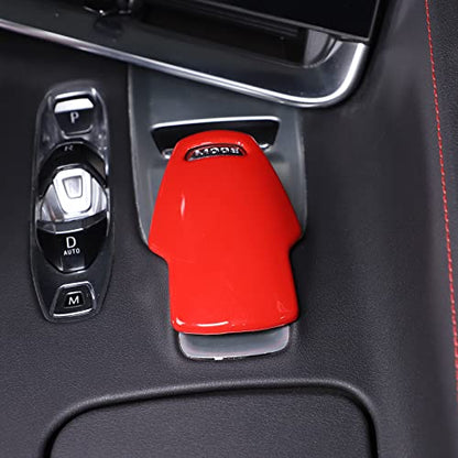 Daeiclru Car Gear Shift Knob Head Cover Compatible with Corvette C8 Z06 Z51 2020-2023, ABS Drive Mode Switch Knob Cover, C8 Accessories (Red)