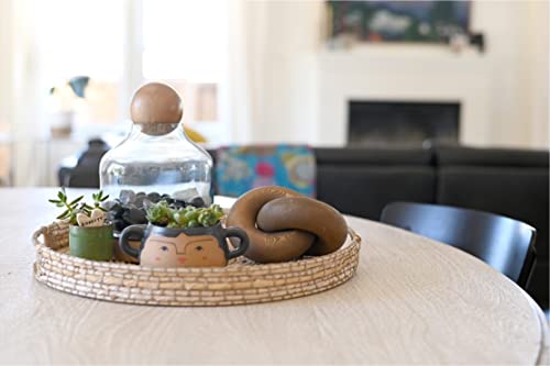 Coffee Table Decor Coffee Table Books Decor Bookshelf Decorative Objects Modern Farmhouse Wood Knot Décor Dark Brown - color: Brown