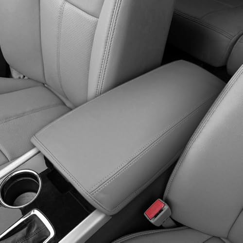 DEYTOP Center Console Cover for Ford Edge 2011-2014 Accessories Armrest Cover for 2013 Ford Edge Accessories Anti-Scratch Leather Armrest Pad Protector (Gray) - color: Gray