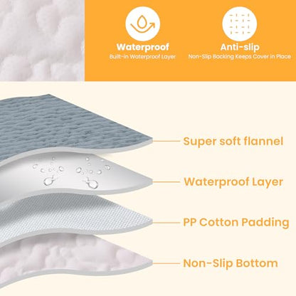 Dog Car Seat Cover for Front or Back Seat, Soft Flannel Pet Car Seat Protector with Waterproof Layer, Non-Slip Washable Dog Car Bed Mat for Travel (Bluegrey Back Seat)