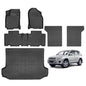 Naibeve Floor Mats for 2006-2012 Toyota RAV4-All Weather for Toyota RAV4 Floor Mats Liners 2 Row & Cargo Mats Liner & Backrest Mats (Floor Liner+Trunk Mat+Backrest Mats) - size: 4)Rav4|2006-2012
