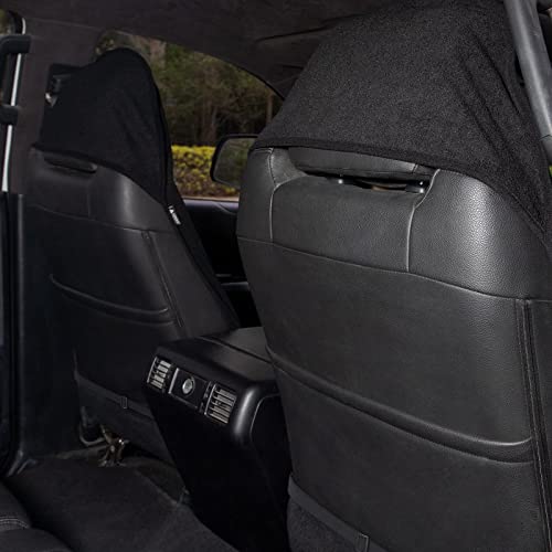 Leader Accessories 2pcs Waterproof Towel Front Seat Covers Black Non-Slip Bucket Seat Dog & Kid Auto Protector