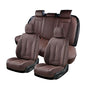Coverado Car Seat Cover Full Set, Brown Seat Covers Front Seats Back Seat Covers, Nappa Leather Waterproof, Car Seat Cushion, Car Seat Protector Universal Fit Most Cars - color: Z-Brown, size: FullSet