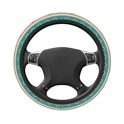 Western Steering Wheel Cover Cute Universal 15 Inch Car Accessories Protector for Women Fit Auto SUV Sedan Vans Trucks - color: Native Indian Western Tribal