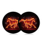 Car Cup Holder Coaster 2PCS Cool Fire Horse Car Coasters Car Cup Holder Insert Coasters Mats