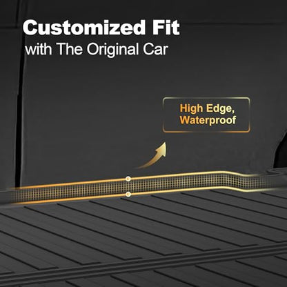 Cargo Mat Fit for 2011-2021 Jeep Grand Cherokee Rear Cargo Liner: All Weather Custom Fit TPE Automotive Trunk Liner - Grand Cherokee Trunk Mat, Black - style: 5) for Jeep Grand Cherokee 2011-2021 Cargo Liner
