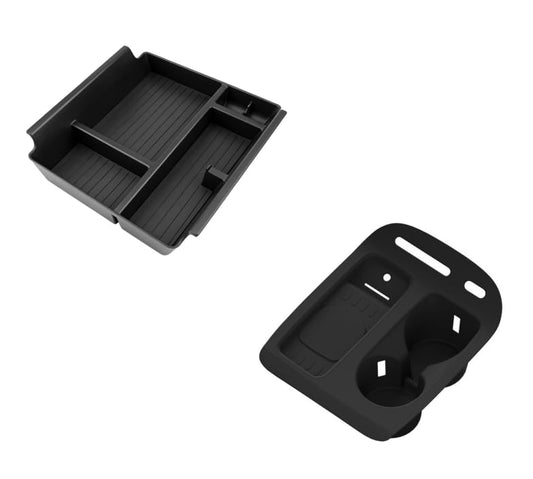 BIBIBO 2Pack for 2026 Hyundai Palisade Center Console Organizer 2026 Hyundai Palisade (SE,SEL,SEL Convenience, SEL Premium, XRT Pro, Limited)Console Tray+Cup Holder Mat Organizer(Not for Calligraphy) - color: Single Open Armrest Tray+Cup Holder