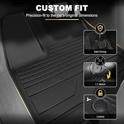 AOMSAZTO All-Weather TPE Floor Mats Compatible with 2022-2025 2026 Nissan Pathfinder (7&8 Seats) – Custom Fit Cargo Liner with Backrest Mat, Full Set for Interior Protection - style: 19)22-25 Pathfinder Floor & Cargo & Backrest Mats
