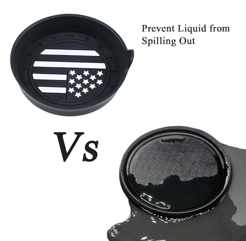 Car Cup Coaster Universal Non-Slip Silicone Cup Holder Insert Car Interior Accessories for Drink American Flag US Flag 4 Pack Black - color: Black American Flag, size: 4 Pack