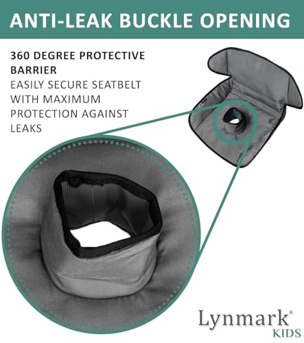 Lynmark® 2x Potty Training Car Seat Protector Cover - Waterproof Soft Piddle Pads for Toddlers and Baby Carseat - Travel-Friendly Universal Washable Liner Mat for Spills, Nappy Leaks, Accidents - Grey - size: 2 pack