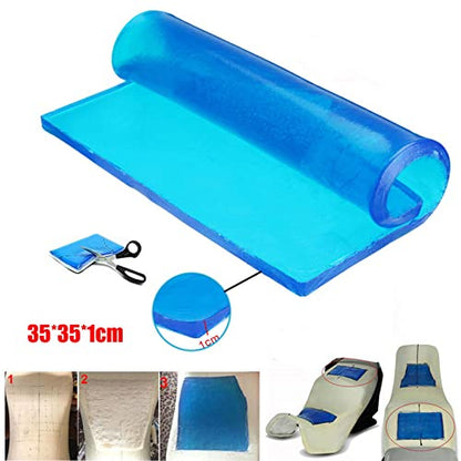 Motorcycle Seat Gel Pad Car Seat Cushion Shock Absorption Mats Cooling Motorcycle Driver Passenger Long Driving Seat Pad Comfort DIY Office Chair Home Soft Seat Cushion Accessories 35 x 35 x 1cm - size: 35 x 35 x 1cm