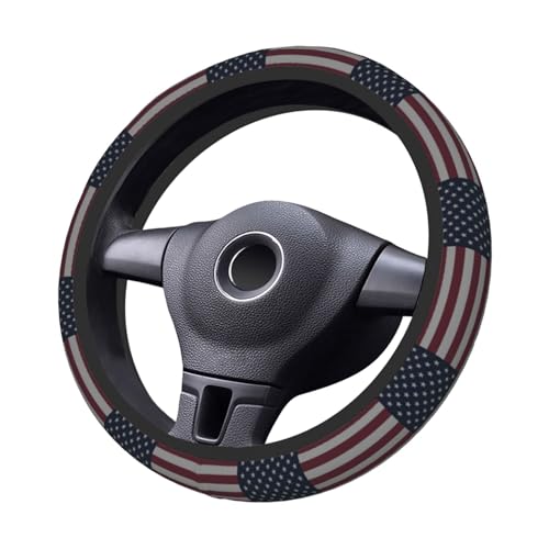 American Flag Steering Wheel Covers,Anti Slip Sweat Absorption Elasticity Car Accessories Steering Wheel Protector Universal 15 Inch for SUV Sedan Vans Trucks - color: 30