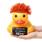 Civaner 7 Inch Emotional Giant Rubber Duck with Positive Message Thank You Gifts Motivational Rubber Duck Gift for Desk, Office, Home Decor Graduation(Teachers Gifts) - style: Thank You for Help Me Gow
