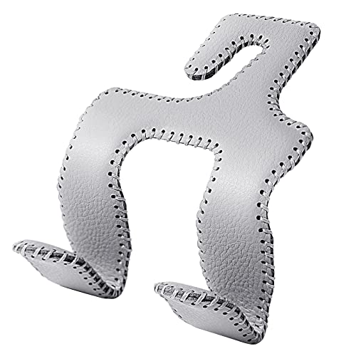 2 in 1 Car Headrest Hooks for Purses and Bags, Upgraded Leather Organizer Storage Holder Hooks Matching Cars Interior, 1-Pack, Gray - color: Gray, size: 1 Pack