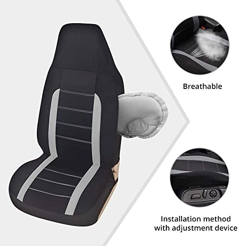 AUTOYOUTH Car Seat Covers - Achieve The Perfect Combination of Style and Protection with Universal Fit for Sedan, Truck, SUV (Gray) - color: Gray