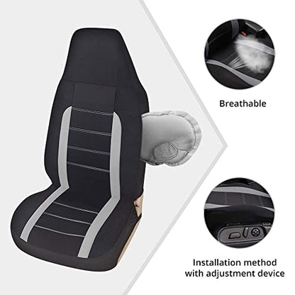 AUTOYOUTH Car Seat Covers - Achieve The Perfect Combination of Style and Protection with Universal Fit for Sedan, Truck, SUV (Gray) - color: Gray