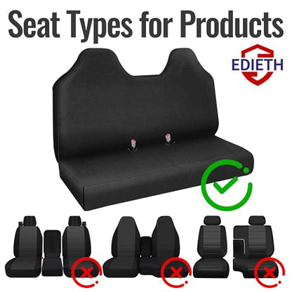 Knitted Mesh Fabric Front Bench Seat Cover Compatible with Ford F250 F350 F450 F550 1999 2000 2001 2002 2003 2004 2005 2006 2007 Super Duty Trucks Full Bench Seat Cover - Black - color: Black, size: Knit cloth