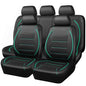 CAR PASS Universal FIT Piping Leather Car Seat Cover, for suvs,Van,Trucks,Airbag Compatible,Inside Zipper Design and Reserved Opening Holes (Full Set, Black and Mint) - color: Full Set Mint