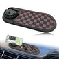 Universal Multifunction Anti-Slip Car Dashboard Mat, Rotatable Car Phone Holder Dashboard Pad with Temporary Parking Number, and Large Pad for Phones Sunglasses (Black+Brown)