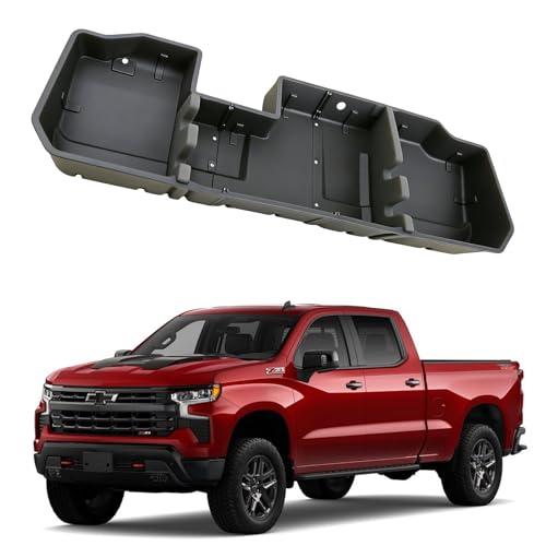 Under Seat Storage Box Fit for 2019-2026 Chevy Silverado/GMC Sierra 1500, 2020-2026 Silverado/Sierra 2500HD/3500HD, Double Cab & Crew Cab Underseat Organizer Accessories