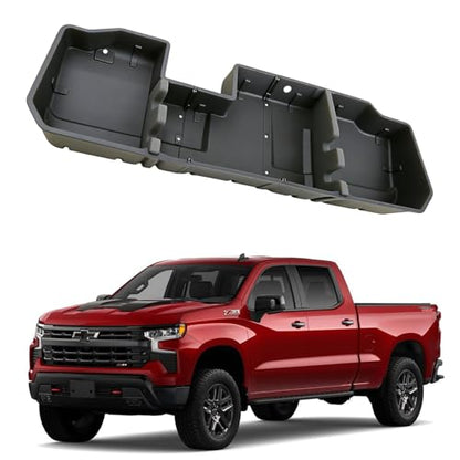 Under Seat Storage Box Fit for 2019-2026 Chevy Silverado/GMC Sierra 1500, 2020-2026 Silverado/Sierra 2500HD/3500HD, Double Cab & Crew Cab Underseat Organizer Accessories