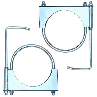 5" Heavy Duty Exhaust Clamp With Hanger, Exhaust Pipe Hanger Muffler Hanger Universal for 5 Inch Exhaust Pipes (2 Pcs) - size: 5 Inch-2 PACK