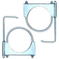 5" Heavy Duty Exhaust Clamp With Hanger, Exhaust Pipe Hanger Muffler Hanger Universal for 5 Inch Exhaust Pipes (2 Pcs) - size: 5 Inch-2 PACK