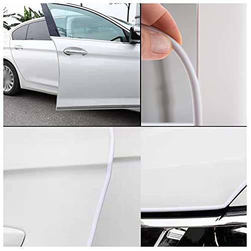 Eytool Car Door Protectors Edge Guards,16Ft(5M) Car Edge Trim Rubber Seal Protector with U Shape Car Protection Door Edge Guard Fit for Most Car (White)