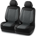 Skechers Car Seat Covers,Piping Luxury Faux Seat Covers,Waterproof Anti Slip Car Seat Protector Front Seats,Car Accessories Airbag Universal Fit for Most Cars,Vans,Trucks,SUV,Gray