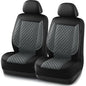 Skechers Car Seat Covers,Piping Luxury Faux Seat Covers,Waterproof Anti Slip Car Seat Protector Front Seats,Car Accessories Airbag Universal Fit for Most Cars,Vans,Trucks,SUV,Gray