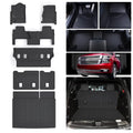 Floor Mats for Chevy Chevrolet Tahoe & GMC Yukon (Not XL) 2015-2020 & Trunk Mat & Backrest Mat TPE All Weather Protection Floor Liner & Cargo Liners Accessories (2015-20 Chevy Tahoe 7 Seats) - size: Chevrolet Tahoe 2015-2020 7 Seats Full Set Mat