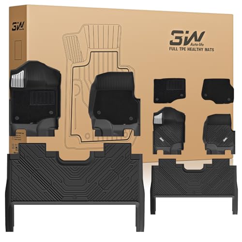 3W Floor Mats (with Metal Pedals)&Carpets Fit for Ford F-150 2015-2026 & F150 Lightning 2022-2025 SuperCrew, TPE All Weather Car Mats Custom Fit Accessories (w/s Original fold Under-Seat Storage Box) - size: 1.F150 2015-2026 Upgraded Floor Mats & Carpets