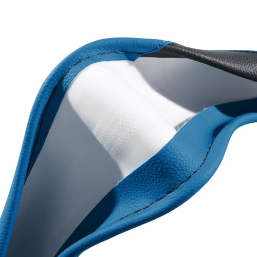 Car Steering Wheel Cover, Microfiber Leather Steering Wheel Cover Universal Fit 14.5-15 inch Anti-Slip Comfortable Breathable Car Wheel Protector for Men Women,Blue