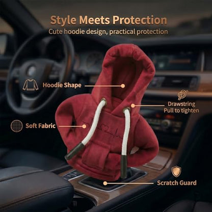 Lucky Ace Card Gear Shift Hoodie,Universal Car Shift Knob Cover, Aesthetic Manual Automatic Stick Shifter Cover Mini Hoodie,Aesthetic Car Interior Accessories Lucky Gifts for Drivers Women Men - color: Playing Card Ace