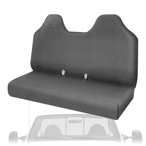 ESMING Knitted Fabric Front Bench Seat Cover for Ford F250 F350 F450 F550 1999 2000 2001 2002 2003 2004 2005 2006 2007, Custom fit Super Duty Pickup Trucks Seat Covers-Gray - color: Gray, size: Composite Fabric