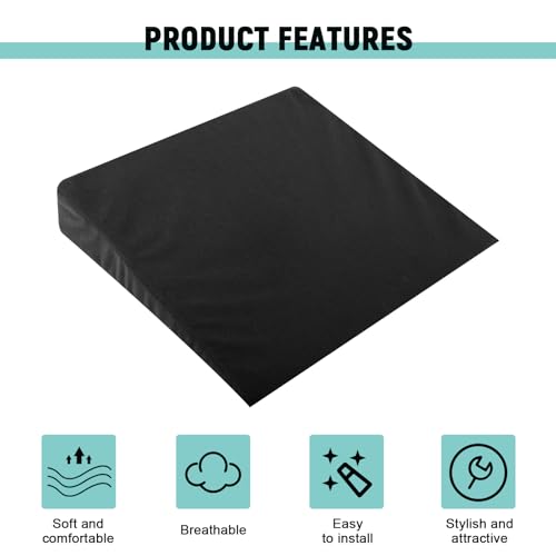 vvag 2PCS Auto Seat Wedge Leveling Cushion,Comfortable Ergonomic Wedge Car Seat Cushion,Heightening Seat Foam Pad Booster, Angled Design RearSeat Leveling Pad Office Chairs Cushion for Pain Relief