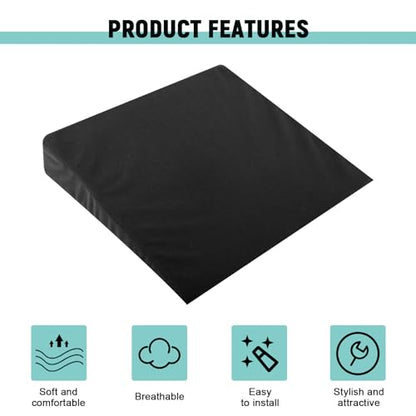vvag 2PCS Auto Seat Wedge Leveling Cushion,Comfortable Ergonomic Wedge Car Seat Cushion,Heightening Seat Foam Pad Booster, Angled Design RearSeat Leveling Pad Office Chairs Cushion for Pain Relief