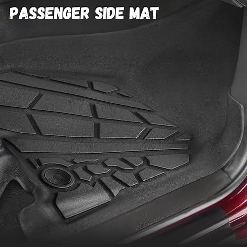 Floor Mats for 2019-2025 2026 Ram 2500/3500 Crew Cab w/Bucket Seats (Not for PTO KIT Models), All Weather TPE Car Mats for Dodge Accessories Non-Slip Floor Liners (NOT Mega Cab)