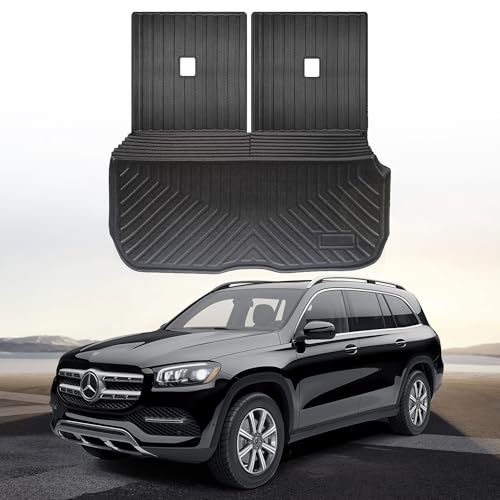 Premium Cargo Liner for Mercedes Benz X 167 GLS 2020-2026 - Custom Fit Car Trunk Mat - All-Season Black Cargo Mat - 3D Shaped Laser Measured Trunk Liners for Mercedes Benz X 167 GLS 2020-2026