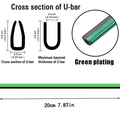 gradegift Car Vent Decoration Strip, 10 Pieces Car Air Conditioner Vent Outlet Trim Strips Car Decorative Filler Insert Strips Car Interior Moulding Trim Strip Line (green)