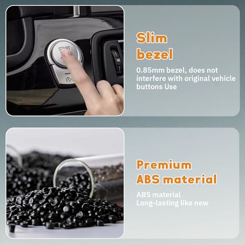 Silver Chromed Electronic Parking Brake Handbrake Switch Button Cover Compatible with BMW 5 6 7 Series F10 F07 F12 F01 handbrake Button Cover Patch Compatible with BMW Accessories - color: Silver Start Cover(for F10)