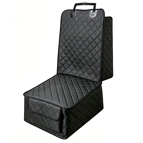 BFXM Front Seat Cover, Full Protection Dog Car Seat Cover with Side Flaps, Waterproof Non-Slip Scratch-Resistant Captain Car Seat Covers, Seat Covers for SUVs, Cars, Trucks (Black) - color: black*1