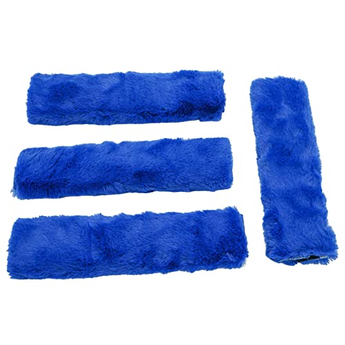 4Pack Seatbelt Covers for Kids,Seat Belt Cushion Cover,Infant Baby Car Seat Neck Shoulder Strap Pads,Soft Newborn Carseat Stroller Straps Covers Accessories(Blue) - color: Blue