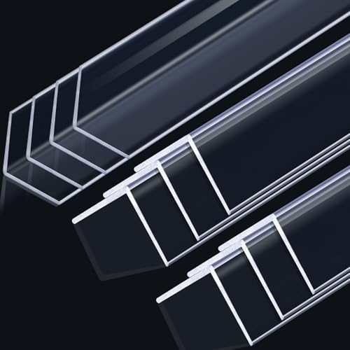 Sasylvia 10 Pcs Wall Corner Protector Guards, Avoid Scratching Scuffs, 1 x 48 Inches Vinyl Corner Trim Molding, Ease Install & Cleaning for Door Countertop Furniture Cabinet Protection, Clear - color: Clear, size: 1 x 1 x 48 Inches