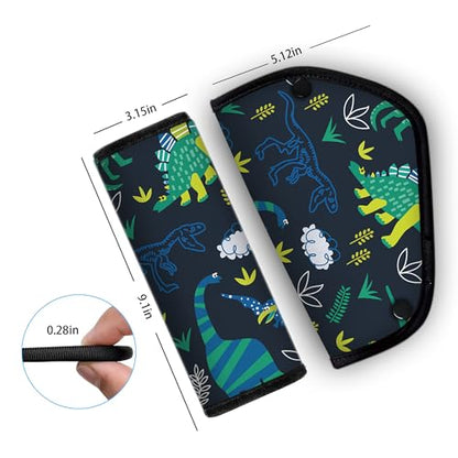 Kid's Seat Belt Cover Pad, Neck & Abdomen Cushion for Children- Soft and Breathable Straps Cover Support (Cartoon Dinosaurs) - color: Cartoon Dinosaurs