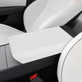 Center Console Armrest Cover Designed for Tesla Model 3 Highland 2024-2026 and Model Y Juniper 2026 Refresh,Non-Slip Designed with EZ Snap On Install-White - color: White, size: Model 3 Highland/Model Y Juniper
