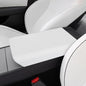 Center Console Armrest Cover Designed for Tesla Model 3 Highland 2024-2026 and Model Y Juniper 2026 Refresh,Non-Slip Designed with EZ Snap On Install-White