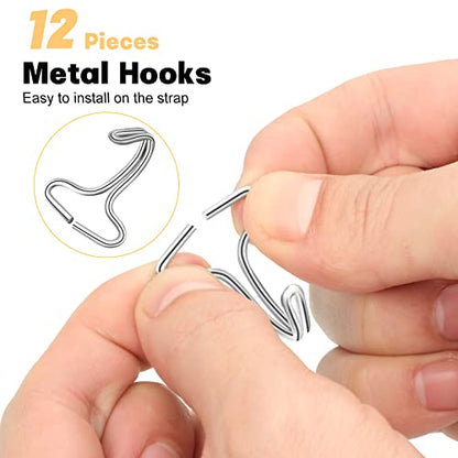 24 Pieces Car Seat Cover Plum Plate Metal Hook,12 Pcs Plastic Car Seat Covers Chucks,12 Pcs Metal Hooks Locking Clip Plastic Card Fixed Fastener Buckle for Seat Replacements Accessories(Black)